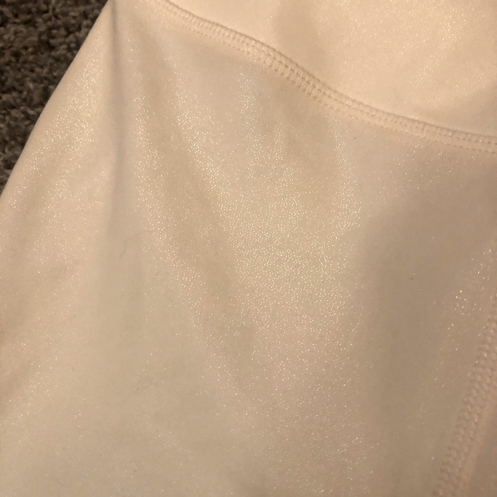 Fabletics workout leggings iridescent white/pink